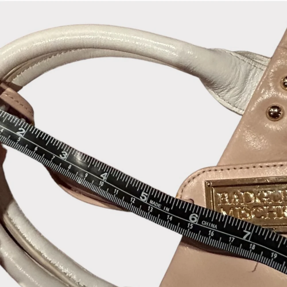 Badgley Mischka pink two- toned handbag - Picture 8 of 12